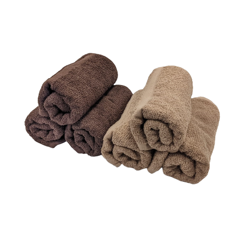 Dobby Border Towels 16x30" 4.5 Lbs. Chocolate Brown Hand Towels (1 Doz