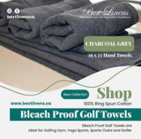 CHARCOAL GREY BLEACH PROOF GILF TOWELS