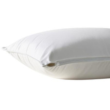 T180 Thread Count Pillow Protectors Zipper 20x30" Queen White (1 Doz/12 Pieces)