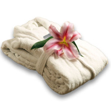 MICROFIBRE BATH ROBE - CORAL FLEECE - SHAWL COLLAR - WHITE (One Piece) MICROFIBRE BATH ROBE - CORAL FLEECE - SHAWL COLLAR - WHITE (One Piece)