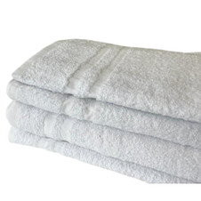 Platinum Hand Towels 16x27" 3lbs (1 dozen/ 12 pieces)86/14 Blended White  Ring Spun 