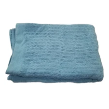 Thermal Blankets 72x90" Blue (6 Pieces) - Leno Weave