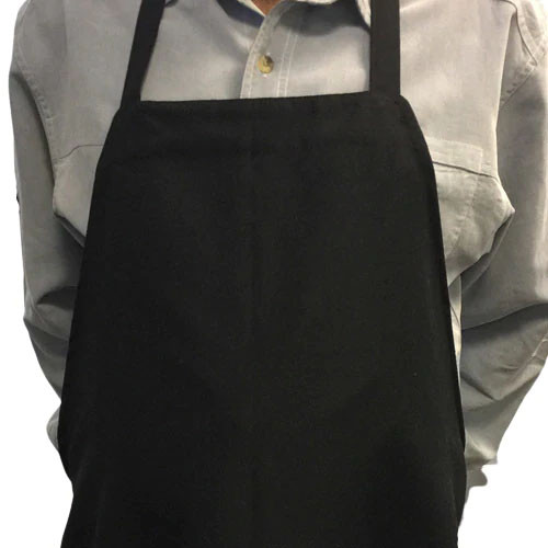 Bib Aprons 100% Spun Polyester Black (12 Pieces/Box)