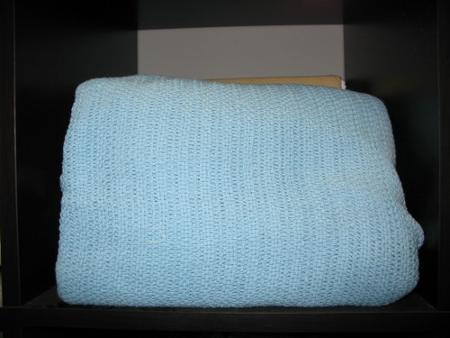 Thermal Blankets 72x90" Blue (24 Pieces) - Leno Weave