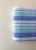 Flannel Bath Blankets 72x90 - White/Blue/Green Stripes (50 Pieces)