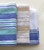 FLANNEL BLANKETS 72X90 - WHITE/GOLD STRIPES