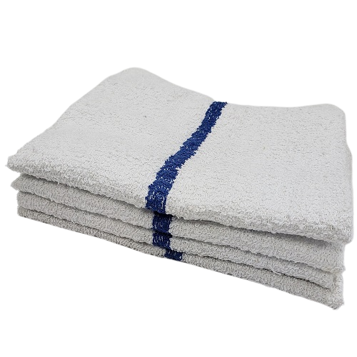 16x19 White Ribbed Bar Mop Towels, 30oz