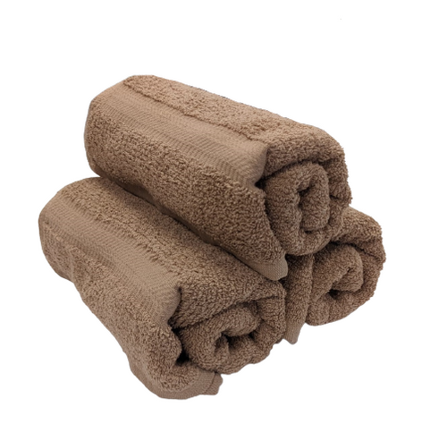 Dobby Border Towels 16x30 4.5 Lbs. Beige Hand Towels 1 Doz 12 Pieces Best Linens