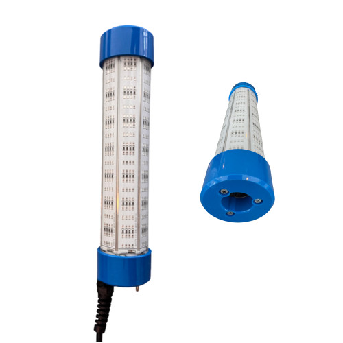 High-output underwater fish light for boats and docks, 12V, 18,000 lumens, with long cable.