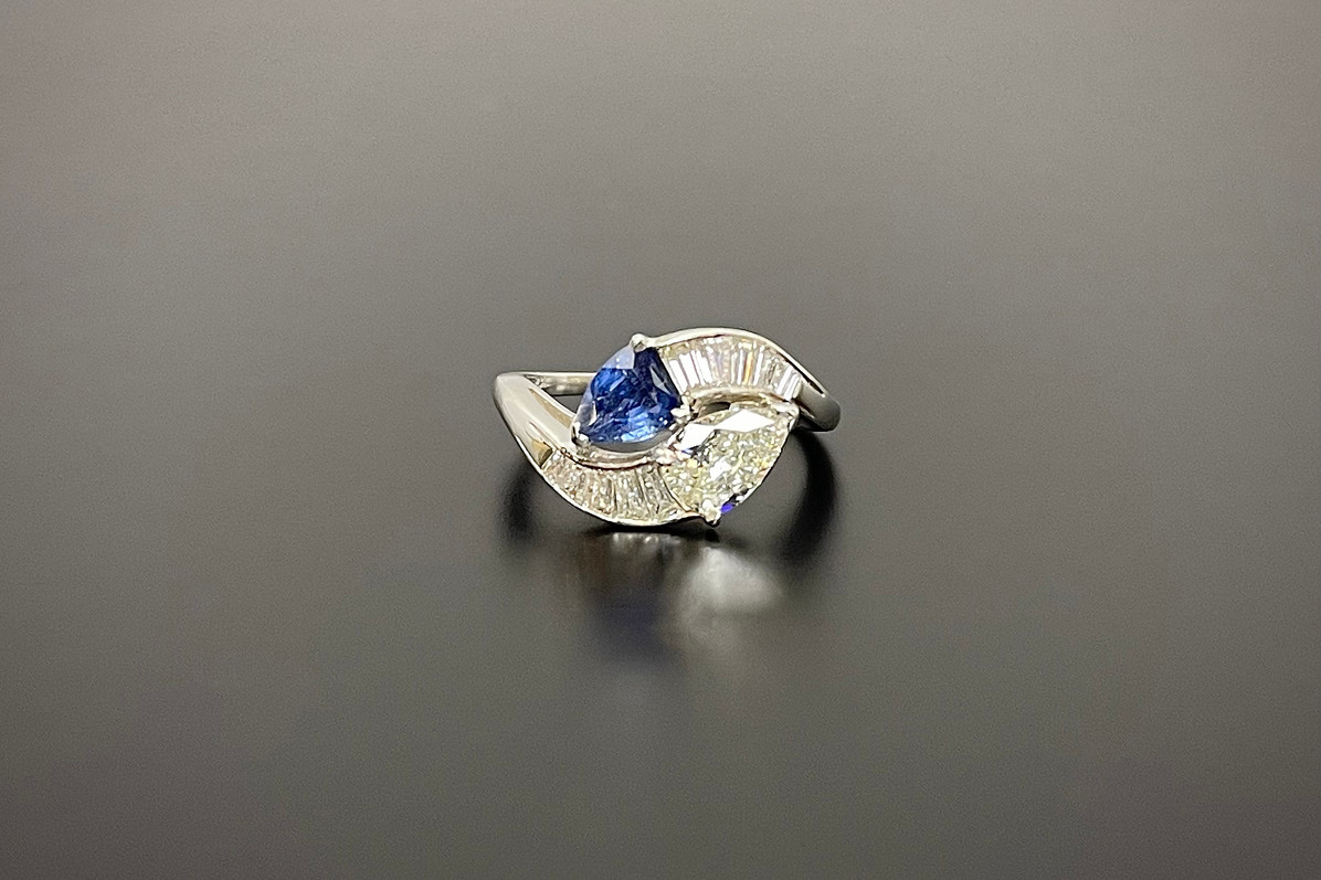 A Fabulous Diamond and Sapphire Cocktail Ring
