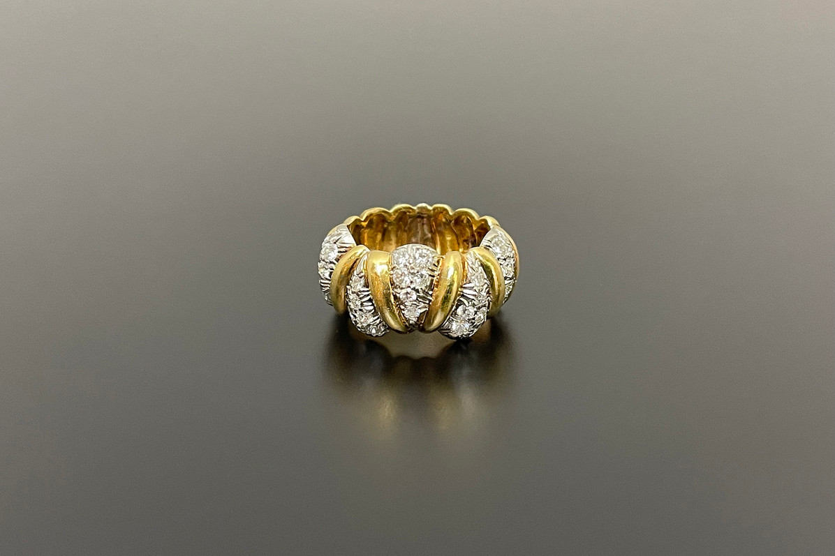 A Fabulous Gold and Diamond Band
