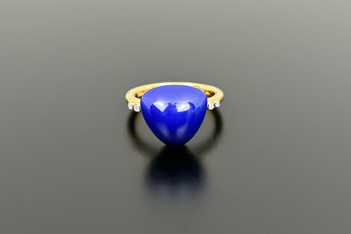 A Candy Lapis Lazuli and Diamond Ring
