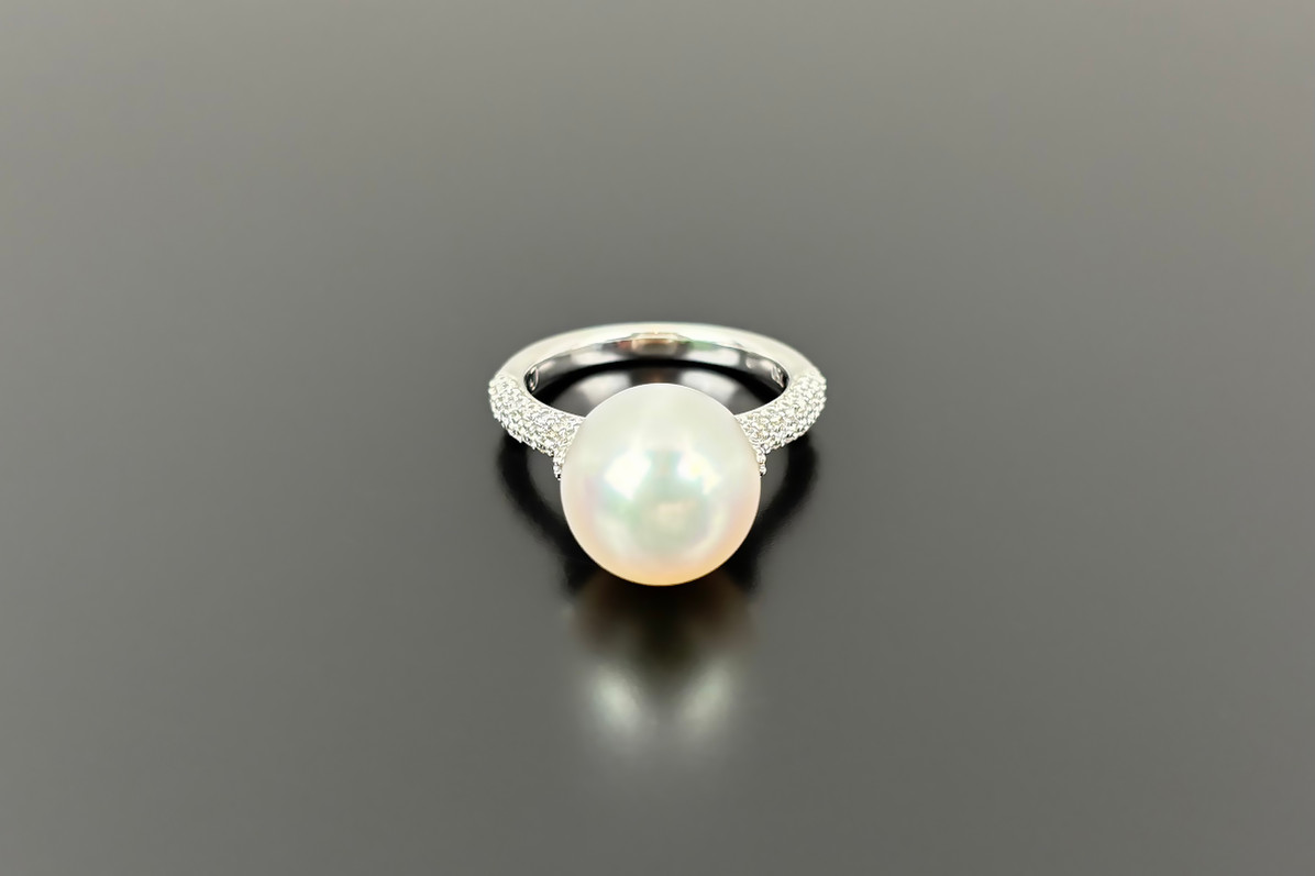 South Sea Pearl and Diamond Ring

