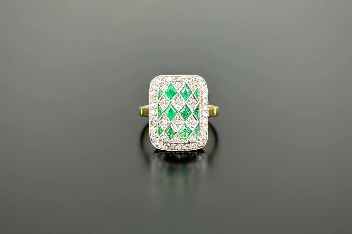 A Marvellous Vintage Emerald and Diamond Ring