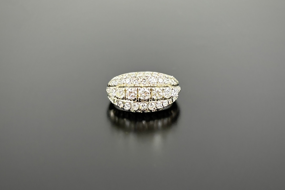 Vintage Bombe Diamond Ring
