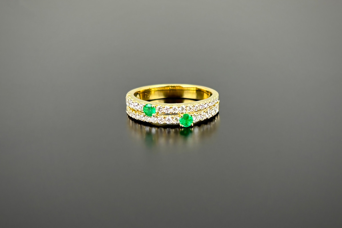 Emerald and Diamond Band (YG)
