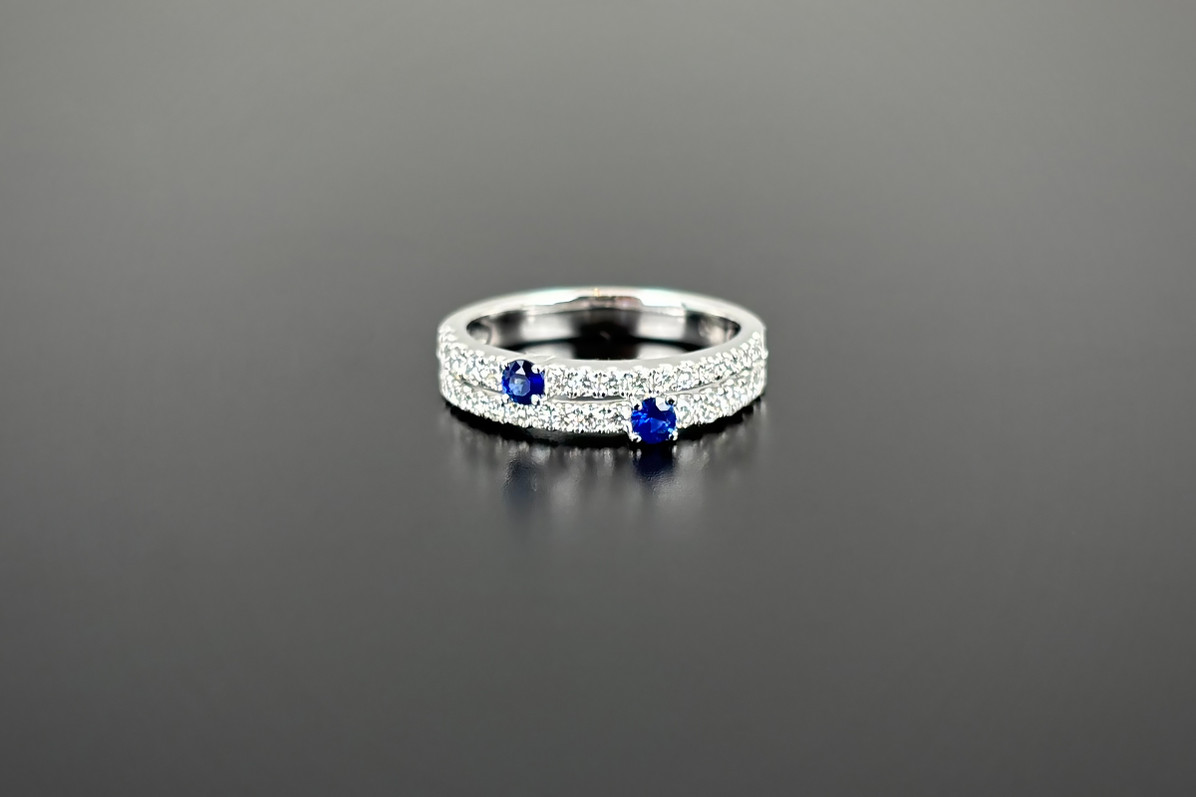 Sapphire and Diamond Band (WG)
