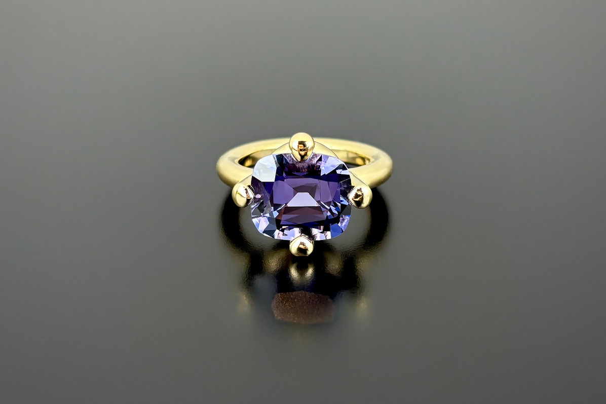 A Rare Cobalt Blue Spinel Ring (Private Commission)