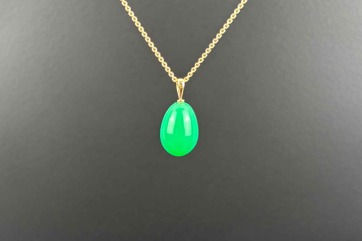 Kozminsky 175th Birthday Chrysoprase Pendant

