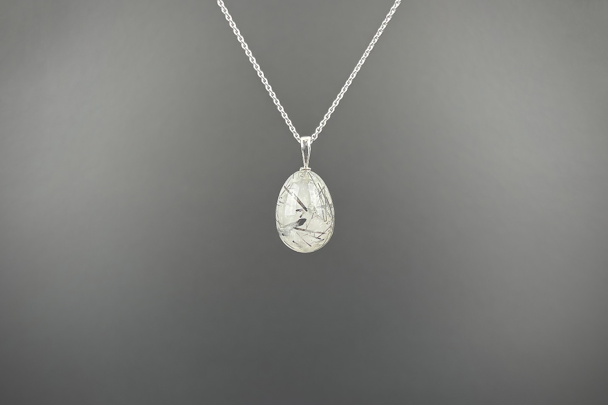 A Kozminsky 175th Birthday Rutile Quartz Pendant
