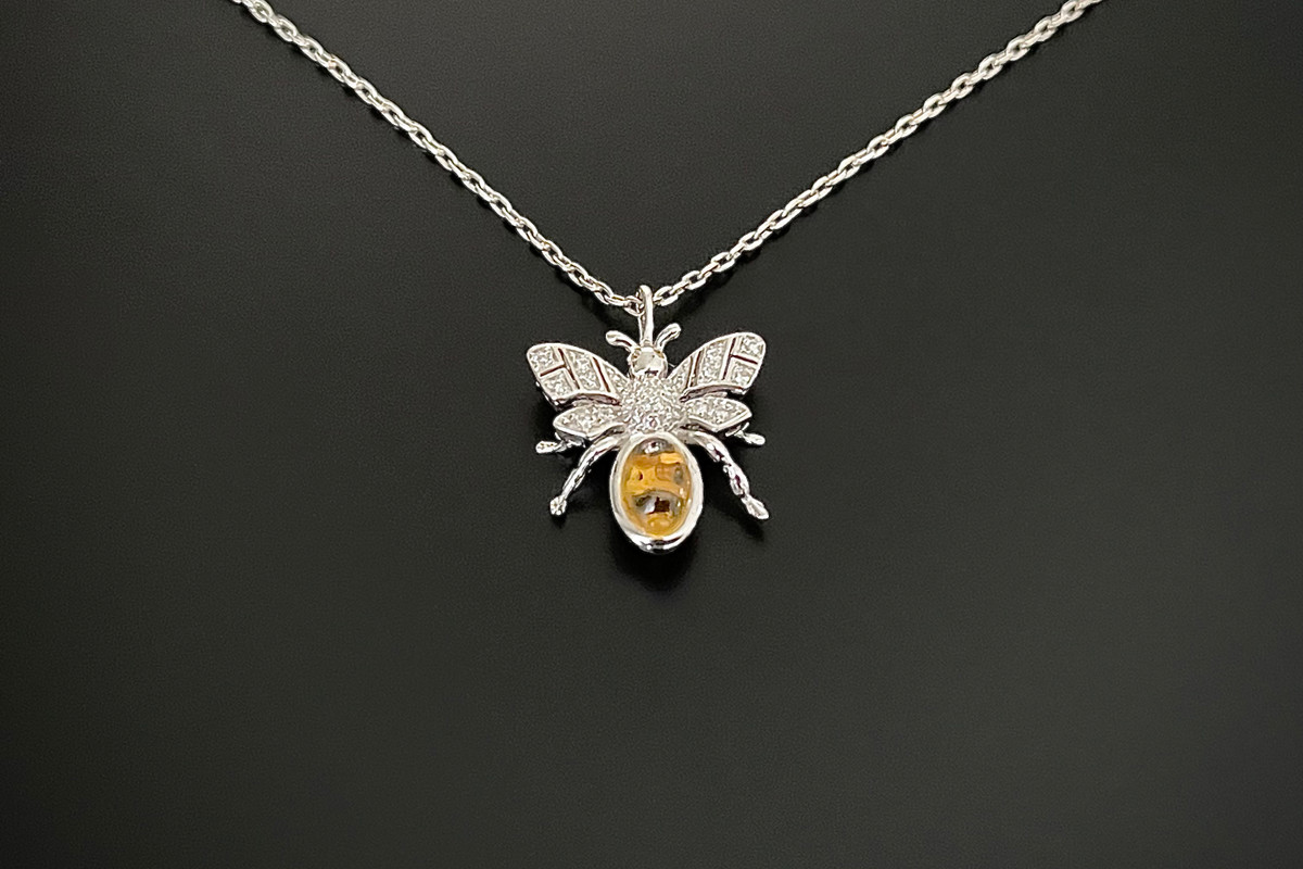 Silver Bee Pendant On Chain - Saint By Sarah Jane