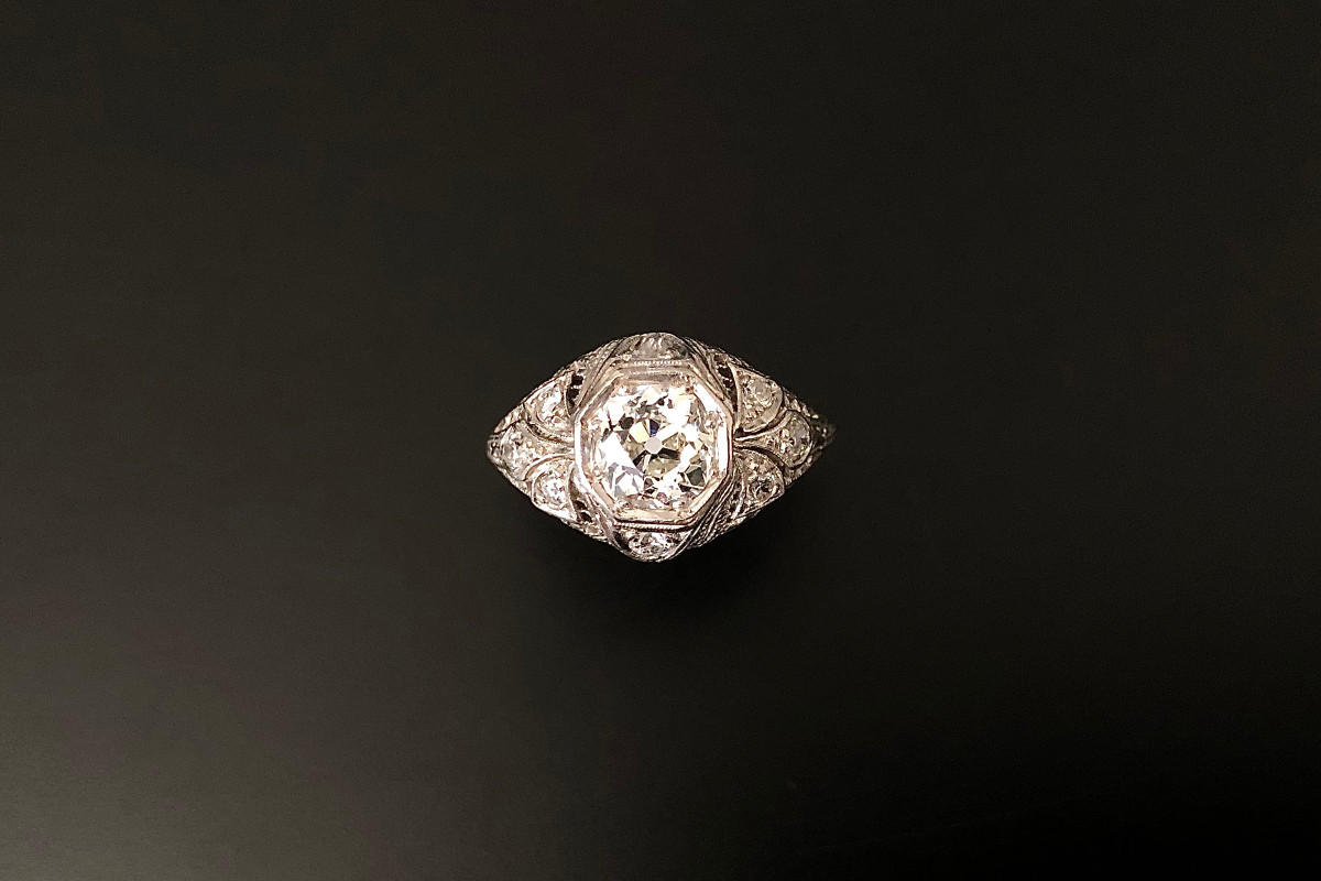 A Fabulous French Solitiare Diamond Ring
