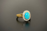 A Beautiful Turquoise and Diamond Ring