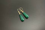 A Luscious Pair of Green Agate Drop Earring
