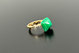 A Candy Malachite and Diamond Ring