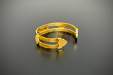 A Divine Green Quartz and Silver Gilt Cuff 