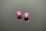 A Wonderful Pair of Ruby and Diamond Stud Earrings (YG)