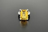 Heliodor and Diamond Cocktail Ring
