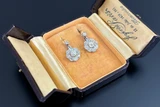 A Beautiful Pair of Diamond Flower Cluster Earrings
