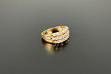 A Pretty Triple Row Antique Diamond Ring