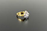  Art Deco Diamond and Sapphire Plaque Ring
