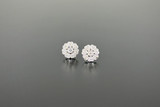 Diamond Cluster Earrings in 18ct white gold

