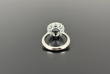 A Sublime Kozminsky Aquamarine and Diamond Cluster Ring