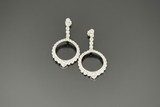 Belle Epoque Diamond Drop Earrings in platinum.
