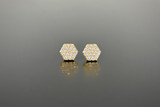 Honeycomb Diamond Cluster Earrings
