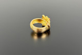 Retro Gold and Gem Set Ring - Back view
