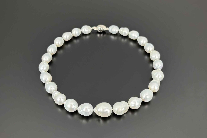 A Fabulous Strand of South Sea Baroque Pearl
