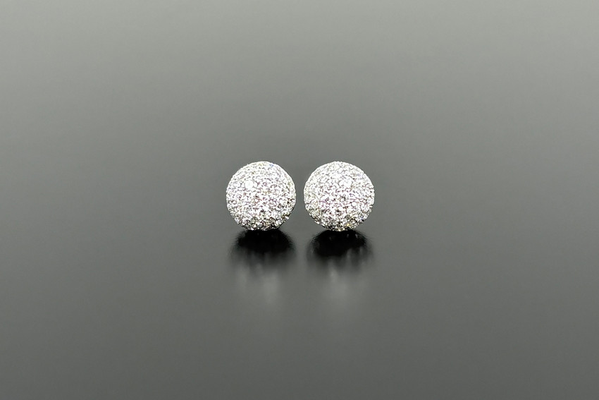 A Sublime Pair of Diamond Pavé Stud Earrings