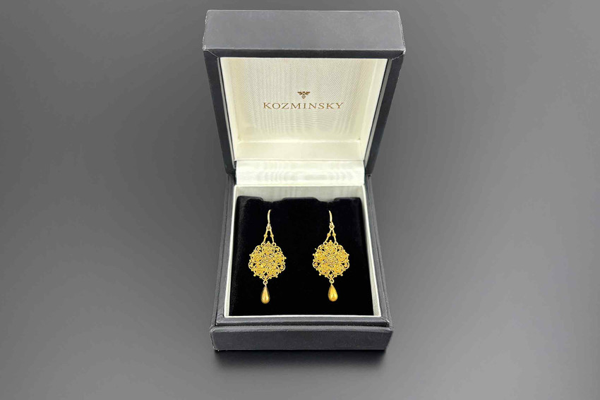 Antique Etruscan Revival Gold Earrings
