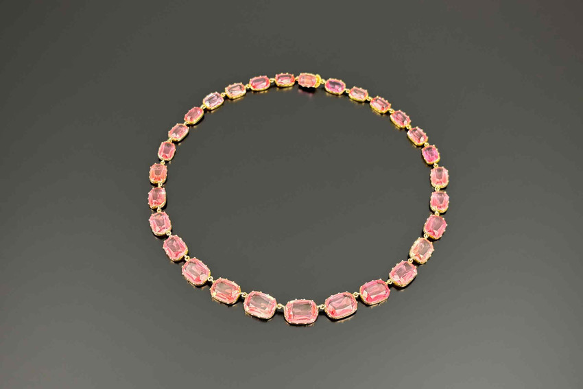 A Rare Victorian Paste and Gold Riviere