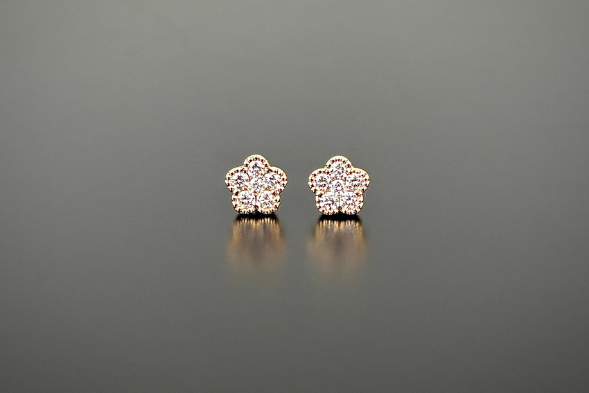 Diamond Cluster Earrings (RG)