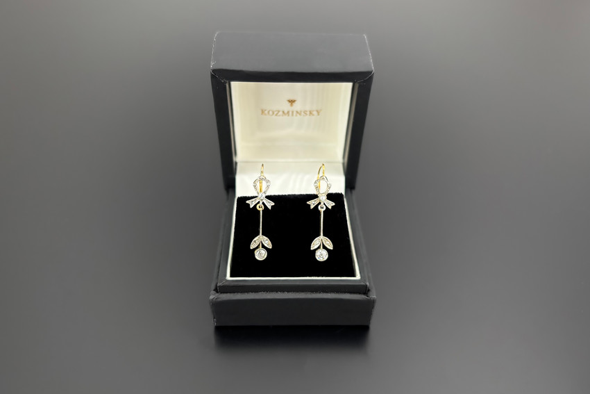  Edwardian Diamond Drop Earrings
