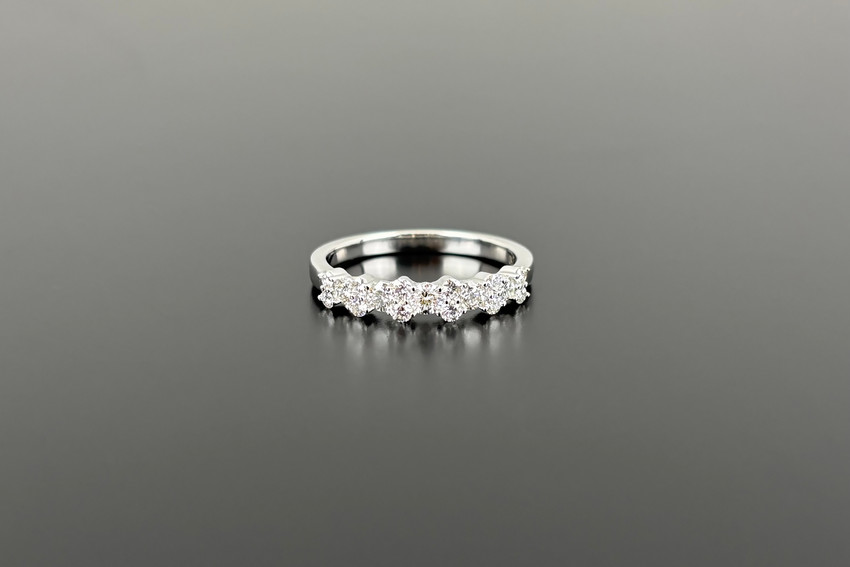 Diamond Half Eternity Ring in 18ct white gold
