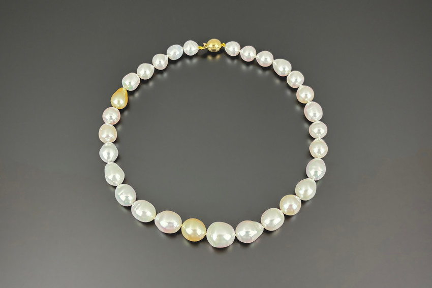 A Strand of South Sea Multi Colour Pearls
