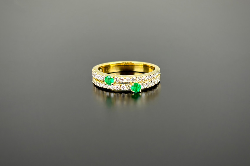 Emerald and Diamond Band (YG)
