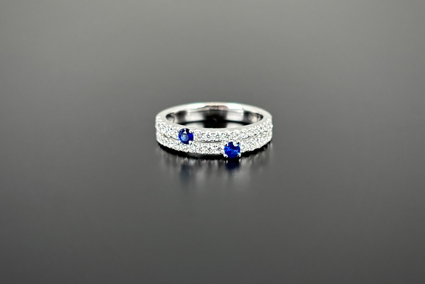Sapphire and Diamond Band (WG)
